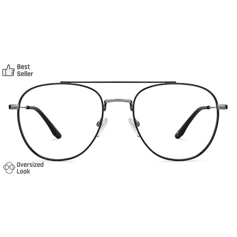 Blue Block Phone & Computer Glasses: Black Full Rim Aviator Shape John ...