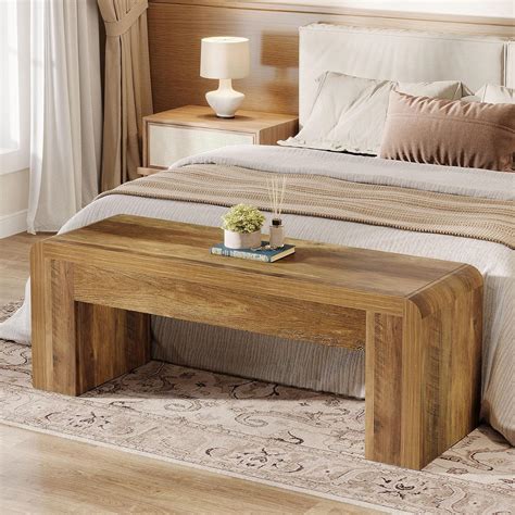 Tribesigns Thickened Wood Bench, 48 Rustic India | Ubuy