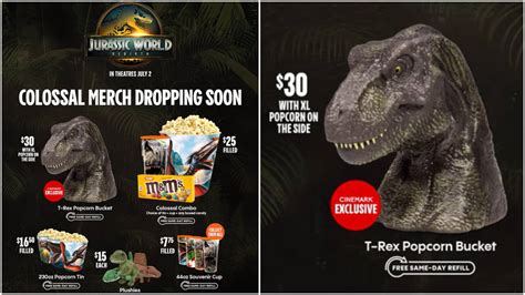 Your Jurassic World Rebirth Popcorn Bucket Guide: Regal, AMC, Cinemark ...
