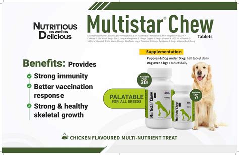 Multistar chew tablet (30tablets) for dogs and cats - Amanpetshop-