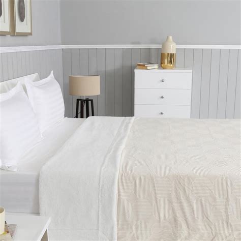 Buy Marshmallow Sherpa Textured Doube Bed Blanket - 220 X 240cm from ...