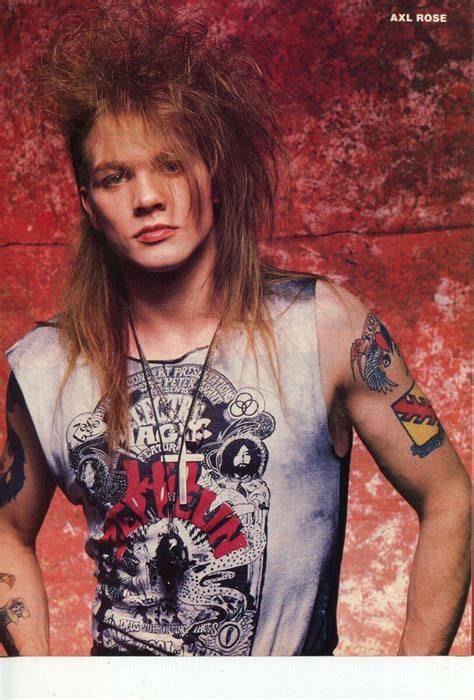 AXL ROSE PINUP CLIPPING FROM A MAGAZINE 80'S GUNS N ROSES | #3676111989