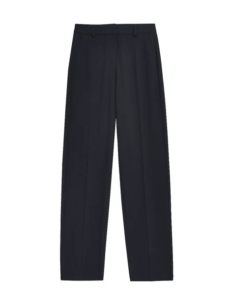 Buy Woven Straight Leg Trousers with Stretch at Marks & Spencer