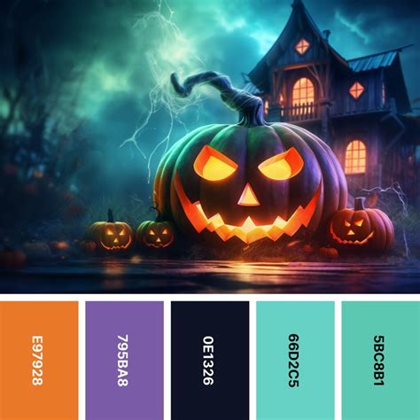 32 Halloween Color Palettes for Spooky Designs | Halloween color ...