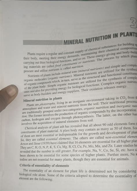 Mineral nutrition in plants - MINERAL NUTRITION IN PLANTS for building ...