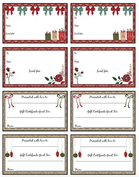 Free Printable Gift Certificates 的图像结果