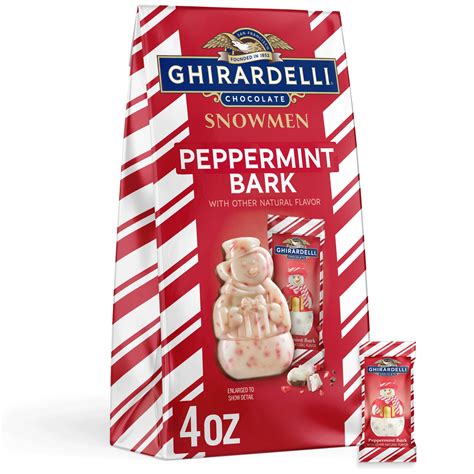 Ghirardelli Holiday Candy Snowman, Limited Edition Peppermint Bark ...