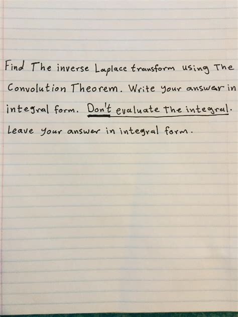 Image result for Inverse Laplace Using Convolution Theorem