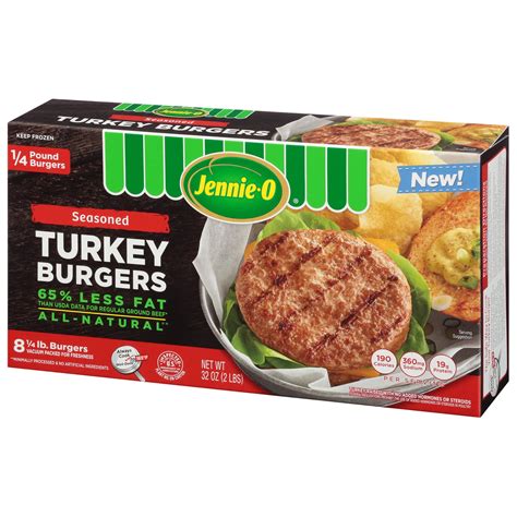 Jennie-O 1/3 lb. Seasoned Turkey Burgers, 32 Ounce – Walmart Inventory ...