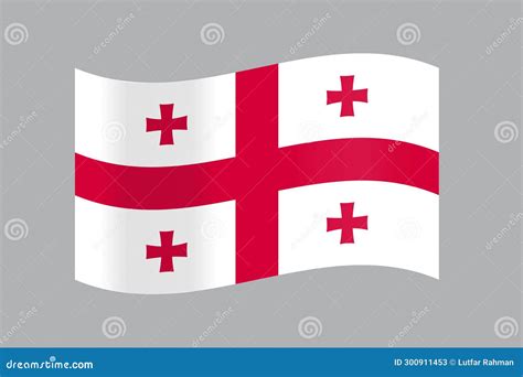 Flag Georgia Of United States Brush Stroke Background. Flag Waving ...