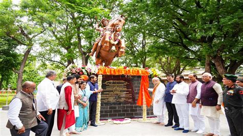 Amit Shah unveils statue of Peshwa Bajirao at NDA campus in Pune