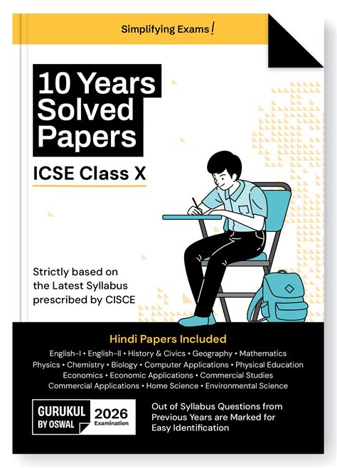 Opp Icse 10 Yrs Solved Papers With Hindi (2026) | Oswal Publishers ...
