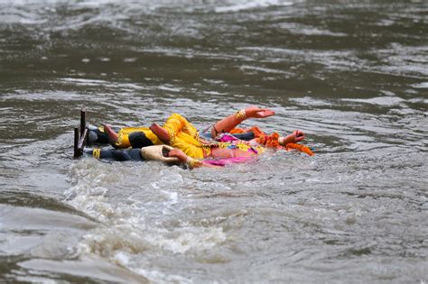Devotees immerse idols of Lord Bishwokarma with fanfare in Nepal