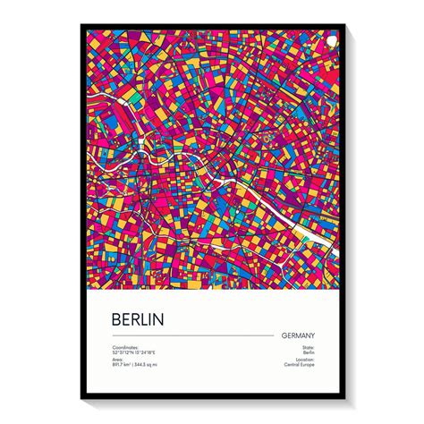 Road Map of Berlin: Buy Premium Framed Old & Modern Map Art Prints ...