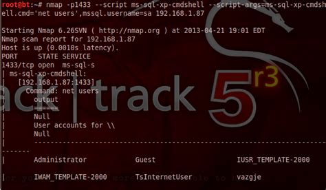 Image result for Nmap Scan of SQL Database