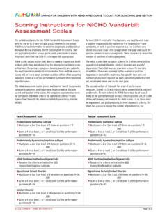 Scoring Instructions for NICHQ Vanderbilt Assessment Scales / scoring ...