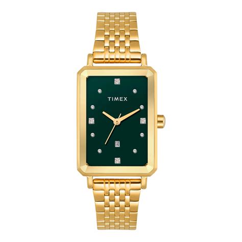 TIMEX Women Green Rectangle Dial Analog Watch - TWEL20802 – KRISHNA ...