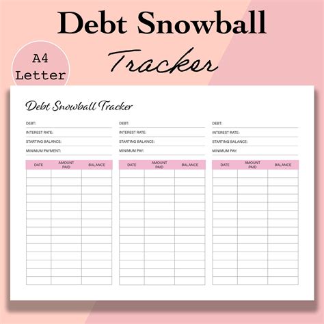 Debt Chart Printable | FREE Printable