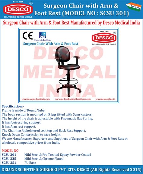 Medical Surgeon Chair Revolving with Arm Rest - Manufacturers ...
