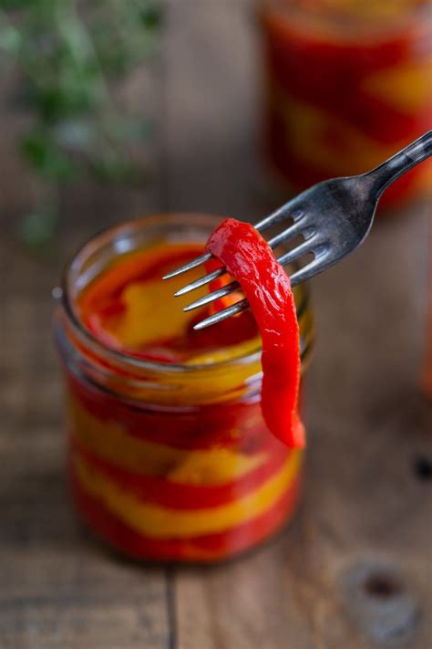 Oven-Roasted Bell Peppers in Oil • Electric Blue Food