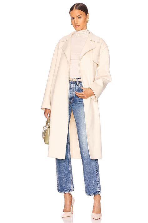 Theory Wrap Trench Coat in Cream | REVOLVE