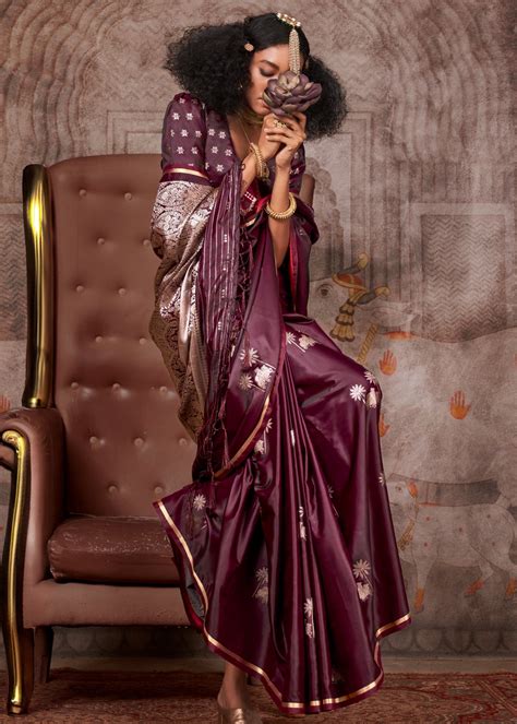 Buy Latest Satin Silk Sarees at Sunasa