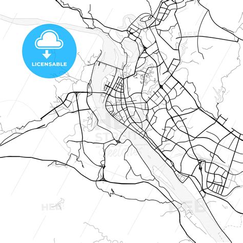Vector PDF map of Yichang, China - HEBSTREITS