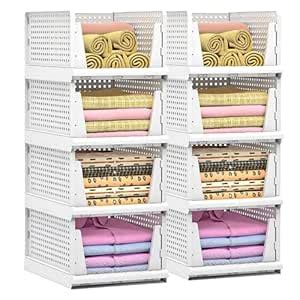 Kuber Industries Large 8 Pcs Stack It Up Cloth Stacker |Clothing ...