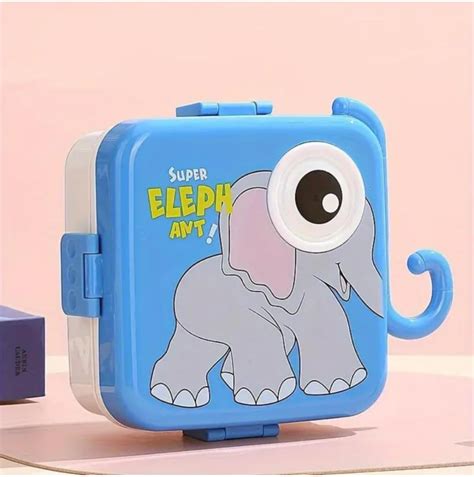 EYE elephant, plastic,5 compartment leak- proof, 800 ml lunchbox (BPA ...