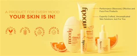 Moody SPF 50 PA+++ Vitamin C Sunscreen with UVA, UVB & Blue Light ...