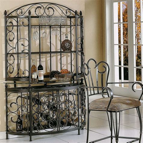 Metal Bakers Rack With Wine Storage | Home Design Ideas