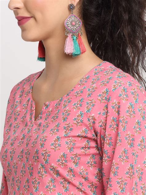 Pink Carnation Printed Leisure Wear – anokherang
