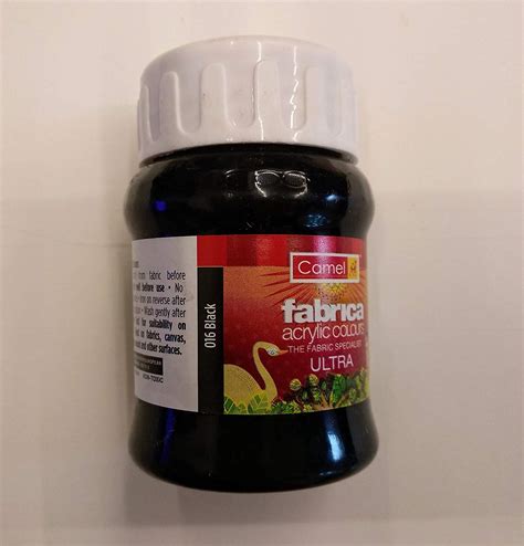 Kokuyo Camlin Camel Fabrica Acrylic Colours Ultra, 100 ml (Black 016 ...