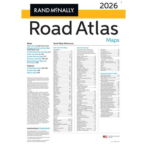 Rand McNally 2026 Road Atlas of US, Canada, & Mexico