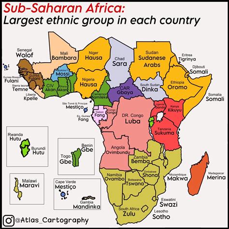 Largest ethnicity in each Sub-Saharan African country. : r/MapPorn