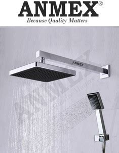 ANMEX COMBO 8"(8x8) American Premium ABS RainShower with 18inch Arm ...