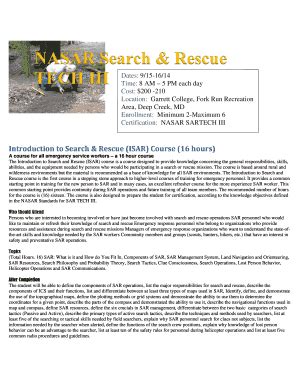 Fillable Online adventuresportsi FA14 NASAR ISAR SAR Tech III ...