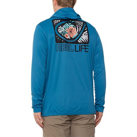 Reel Life Hula Wrecker Hooded Shirt - UPF 50+, Long Sleeve - Save 62%