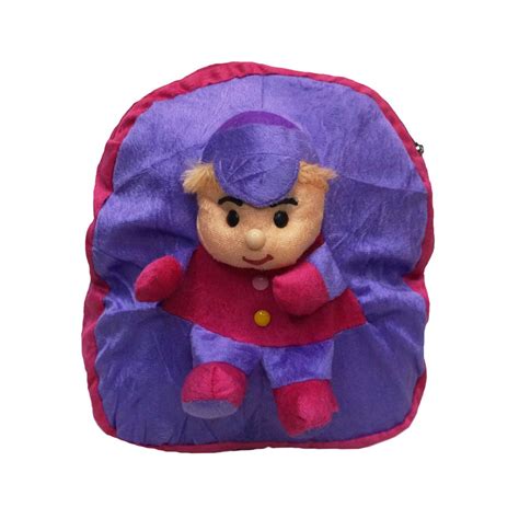 Purple Cute,Soft Toy School Bag for Kids, Travelling Bag, Carry Bag ...