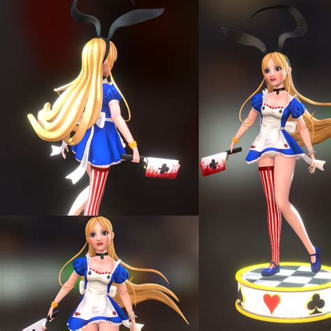 Alice Wonderland & Knife Bad Alice 3D Model Printer Stl File - Etsy