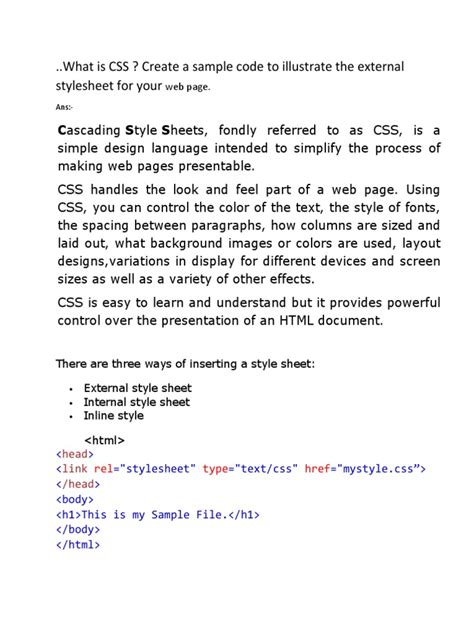 CSS Sheet Example 的图像结果
