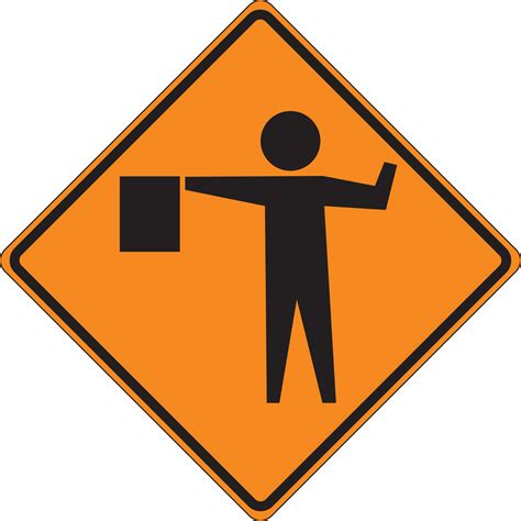 Flagger (Symbol) Roll-Up Construction Sign FRC412