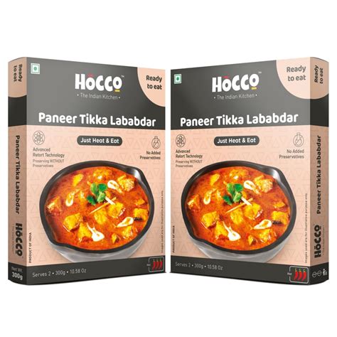 HOCCO Ready to Eat Paneer Tikka Lababdar | Just Heat & Eat | No Added ...
