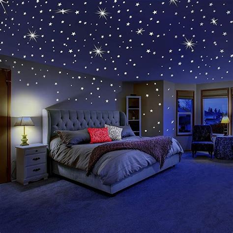 DreamKraft Glow in The Dark Galaxy of Star and Moon Radium Sticker (6 ...