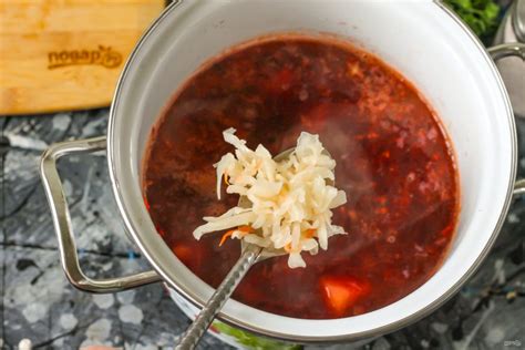 Борщ с квашеной капустой и фасолью - пошаговый рецепт с фото на Повар.ру
