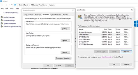 Image result for User Profiles Control Panel