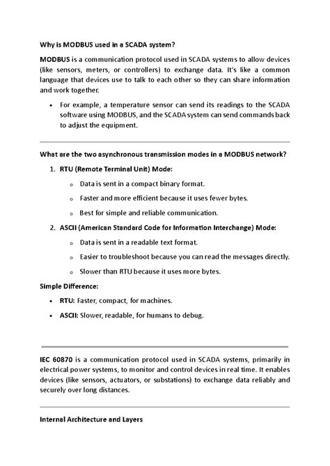 Scada Protocols and Power System Automation - Why is MODBUS used in a ...