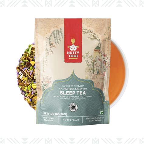 Nutty Yogi Sleep Tea - Green Tea Blend with Chamomile, Lavender, Ashwa