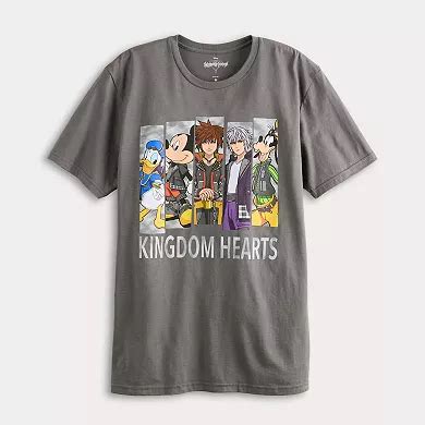Disney's Kingdom Hearts Men's Character Blocks Graphic Tee