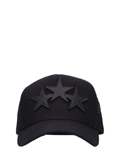 3 star cotton canvas trucker hat - Amiri - Men | Luisaviaroma